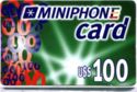 Miniphone card, green