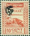 Fortress at Shkodër, with Post Horn Overprinted in Black