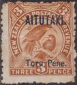 Huia (Heteralocha acutirostris) - Overprinted