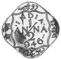 ½ Anna (2 Paise, 1/32 Rupee)