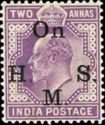 King Edward VII - Overprint "On H.M.S."
