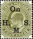 King Edward VII - Overprint "On H.M.S."