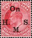 King Edward VII - Overprint "On H.M.S."