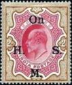 King Edward VII - Overprint "On H.M.S."