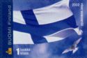 Finnish national Flag and Arctic Stern (Sterna paradisaea)