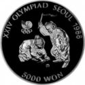 5,000 Won (XXIV Sumer Olym. 1988 - boys spinning top)