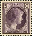 Grand Duchess Charlotte facing Right (5c dark violet)
