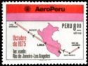 Map of Peru, Emblem of Airline and Route
