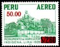 Monument (Aborigine-Agri), Lima - overprint