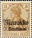 overprint Marokko on "Germania"