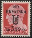 Italy Stamp Overprinted N.D. Hrvatska