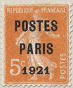 Semeuse Postes PARIS 1921