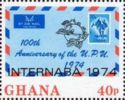 Airmail envelope with Ghana stamp