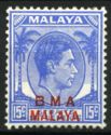 Overprinted "B.M.A. Malaya"