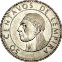 50 Centavos (clouds above triangle)
