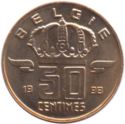 50 Centimes (Flemish legend - Small head - coin alignment)