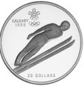 20 Dollars (XV Winter Olympic Games 1988 Calgary - Ski jumper)