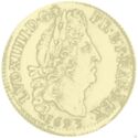 1 Louis d'or (Louis XIV. Older head. - B - Rouen)