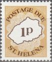 Numeral on outline map of St. Helena