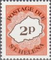 Numeral on outline map of St. Helena