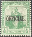 Seated Britannia - Overprinted 'OFFICIAL'
