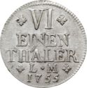 1/6 Thaler ("VI Einen")