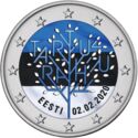 (2 Euro (Centenary of the Tartu Peace Treaty. Coloured 9)