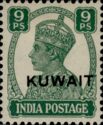 Stamps of India, overprinted in black