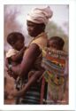 Tenderness of a Bassari grandmother with her traditional baby carrier
