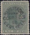Alfonso XII, black overprinted