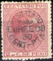 Alfonso XII, black overprinted