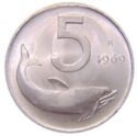 5 Lire (Delfino - Inverted "1")