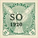 Sokol v letu - Windhover - overprint S O 1920