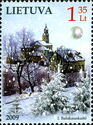 Christmas - Church and Houses in Snow