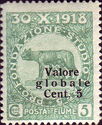Overprinted "Valore globale" Type II (boldface)