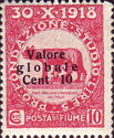 Overprinted "Valore globale" Type II (boldface)