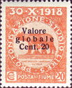 Overprinted "Valore globale" Type II (boldface)