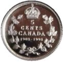 5 Cents (90th Anniversary of Royal Canadian Mint)