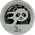 3 Yuan (30th Anniversary of Panda Coinage)
