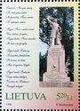 Text of Lithuanian National Anthem and Kudirka's Monument