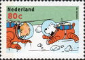 Tintin and Snowy Wearing Space Suits
