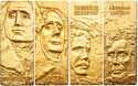 5 Dollars (Set 4x5$ Mount Rushmore National Memorial 80th Anniversary - Gilded)
