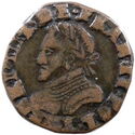 1 Double Tournois (Henri III 2nd type - L - Bayonne)