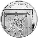 2 Pence (Royal Arms Shield Puzzle Memorial - Platinum)