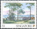 View from Fort Canning, 1824