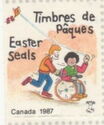 Timbres de Paques Easter Seals 1987