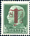 Overprint fasces and PFR on King Facing Left