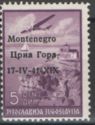 Church of St. John at Kaneo Overprint "Montenegro..."