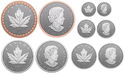 Various Dollars (Set Silver Fractional Maple leaf)