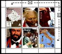 Map of Kosovo and Italy, Pavarotti, Pope